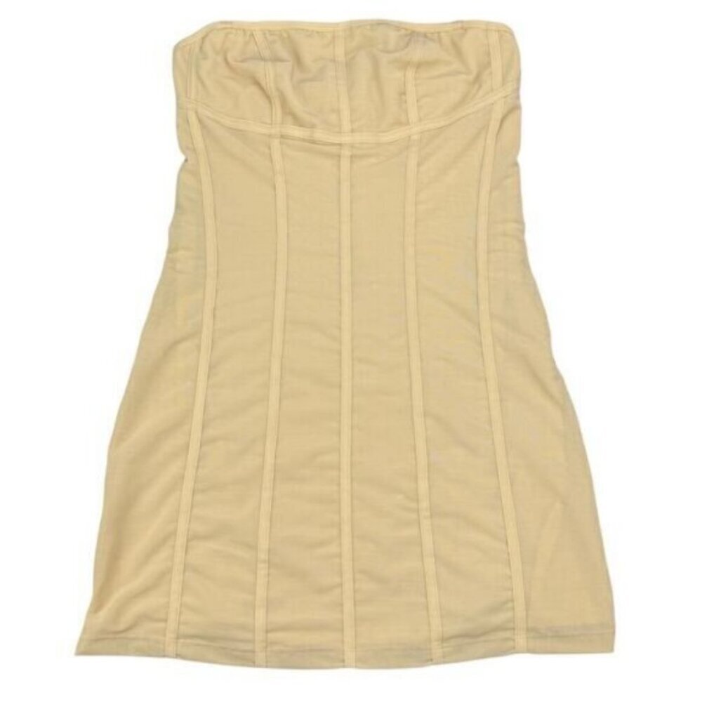 UO Bari Corset Fitted Mini Dress In Tan Women's Size Medium - Picture 2 of 4